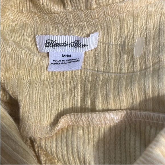 Kimchi Blue Medium Top Darya Bow Ruffle Tank Top ribbed in yellow - Picture 8 of 9